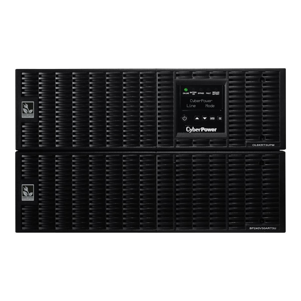 CyberPower Smart App Online OL6000RT3UTAA - UPS (rack-mountable / external) - AC 200-240 V - 5400 Watt - 6000 VA - 7.2 Ah - RS-232, USB - output connectors: 4 - 6U - TAA Compliant