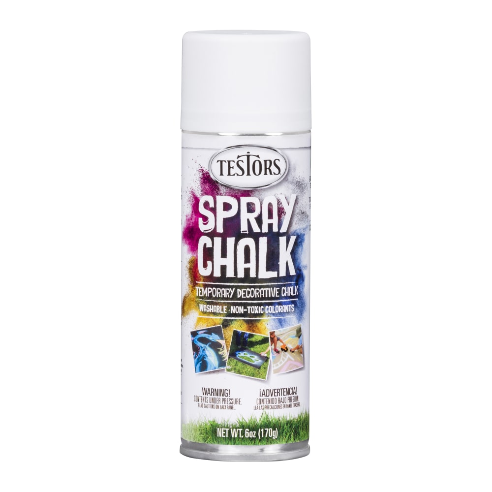 Testors Spray Chalk, 6 Oz, White, Pack Of 3 Cans