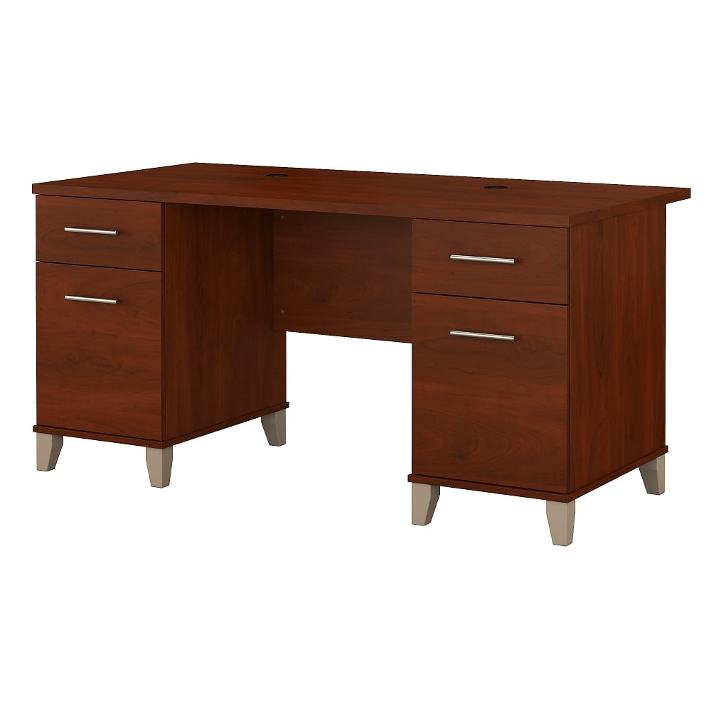 Bush Furniture Somerset 60inW Office Computer Desk, Hansen Cherry, Standard Delivery