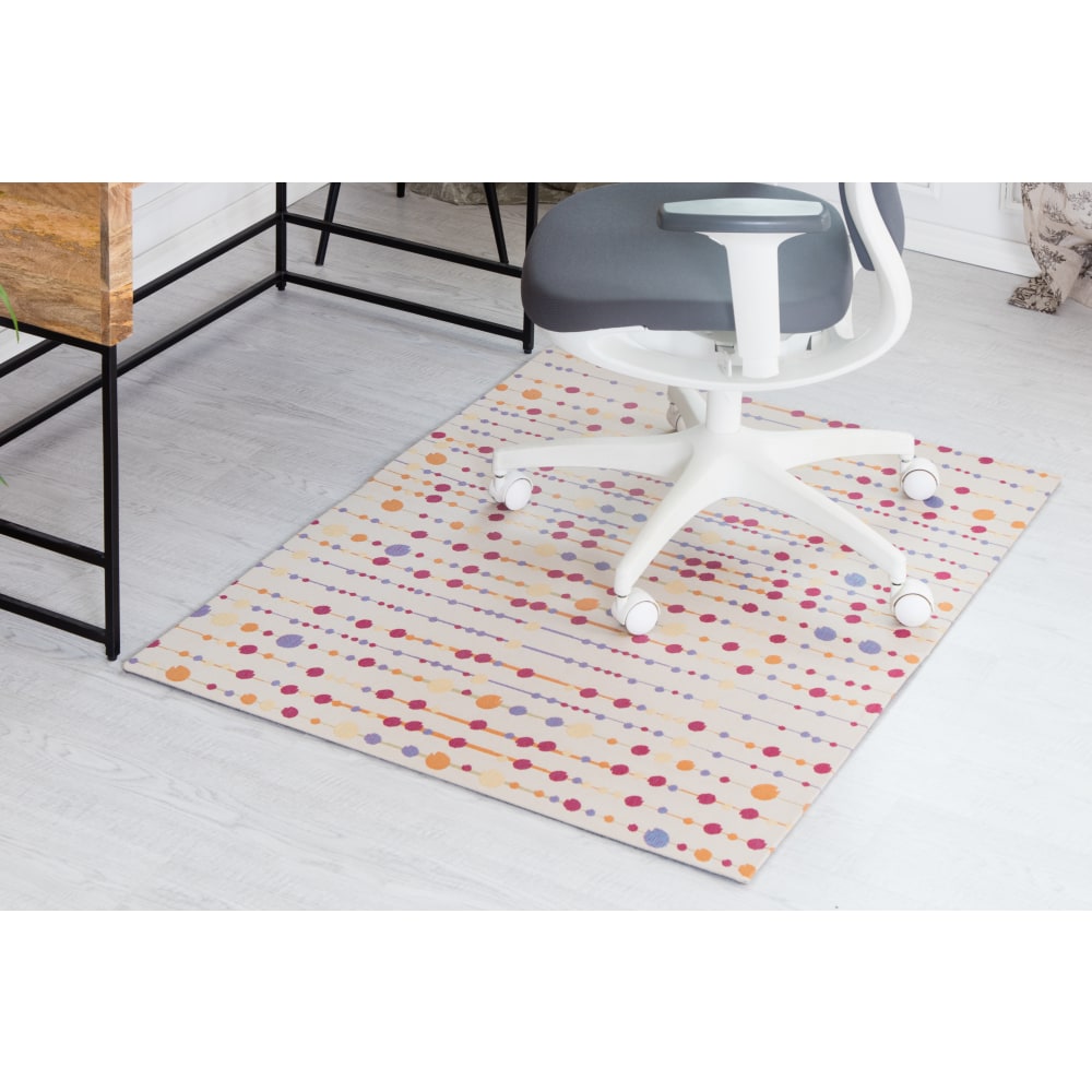 Anji Mountain Del Marcos Rug'd Chair Mat, 1/4inH x 36inW x 48inD, Multicolor