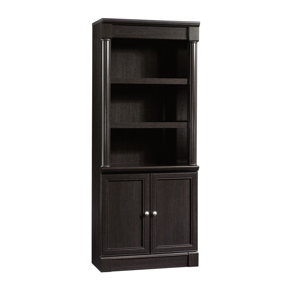 Sauder Palladia 72inH 5-Shelf Traditional Library With Doors, Wind Oak