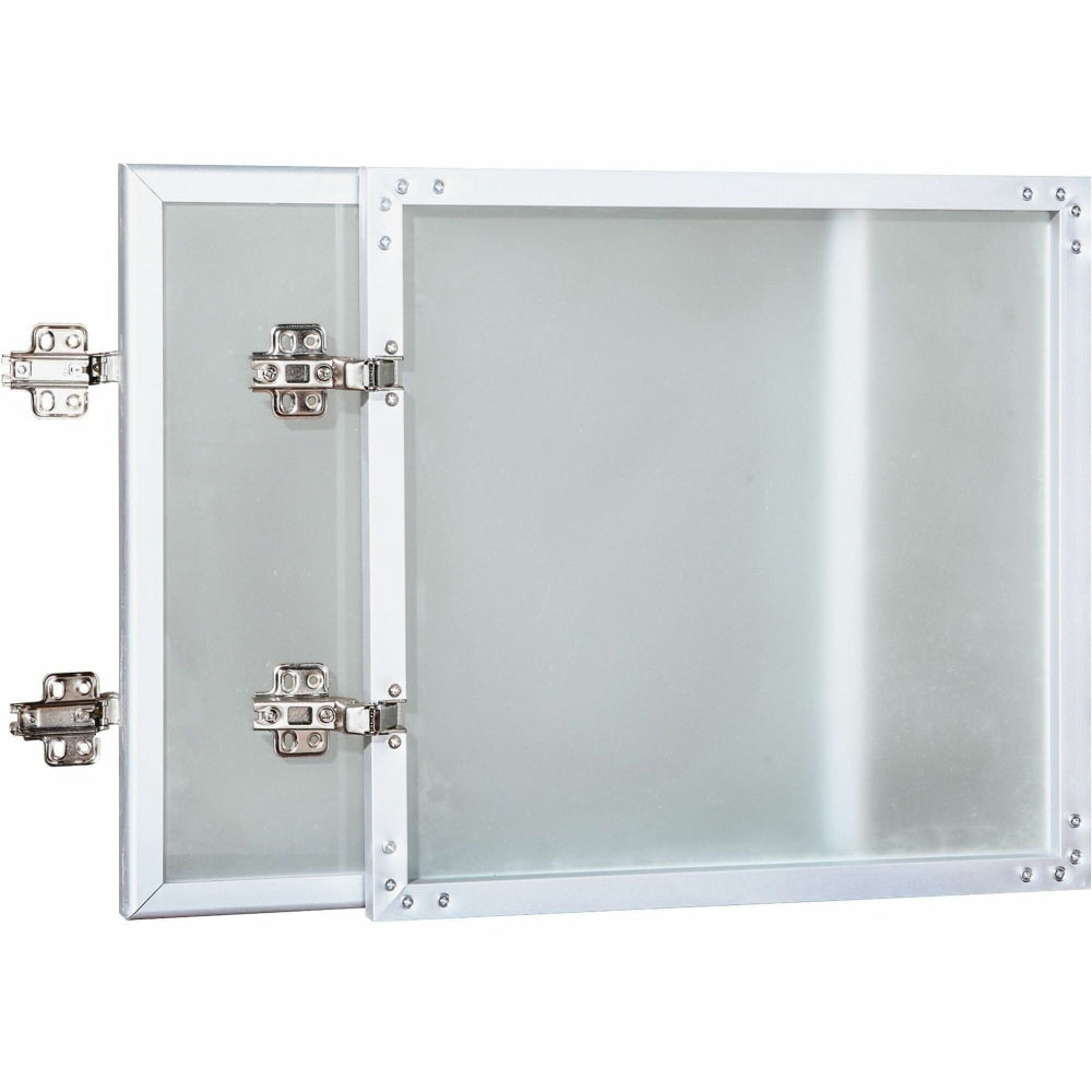 Lorell Essentials Series Doors For Wall Mount Open Hutch, Fits 36inW Hutch, Frosted Glass, Set Of 2 Doors