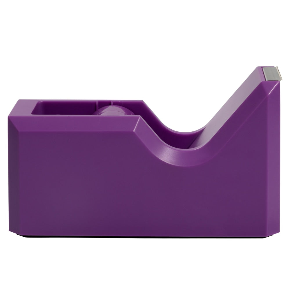 JAM Paper Plastic Tape Dispenser, 4-1/2inH x 2-1/2inW x 1-3/4inD, Purple