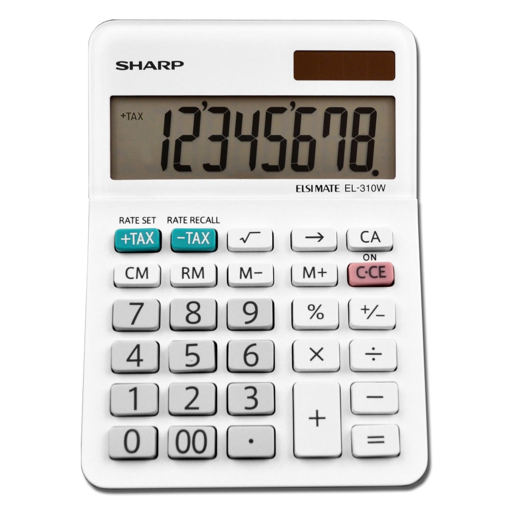 Sharp White Series Desktop Calculator, EL-310WB