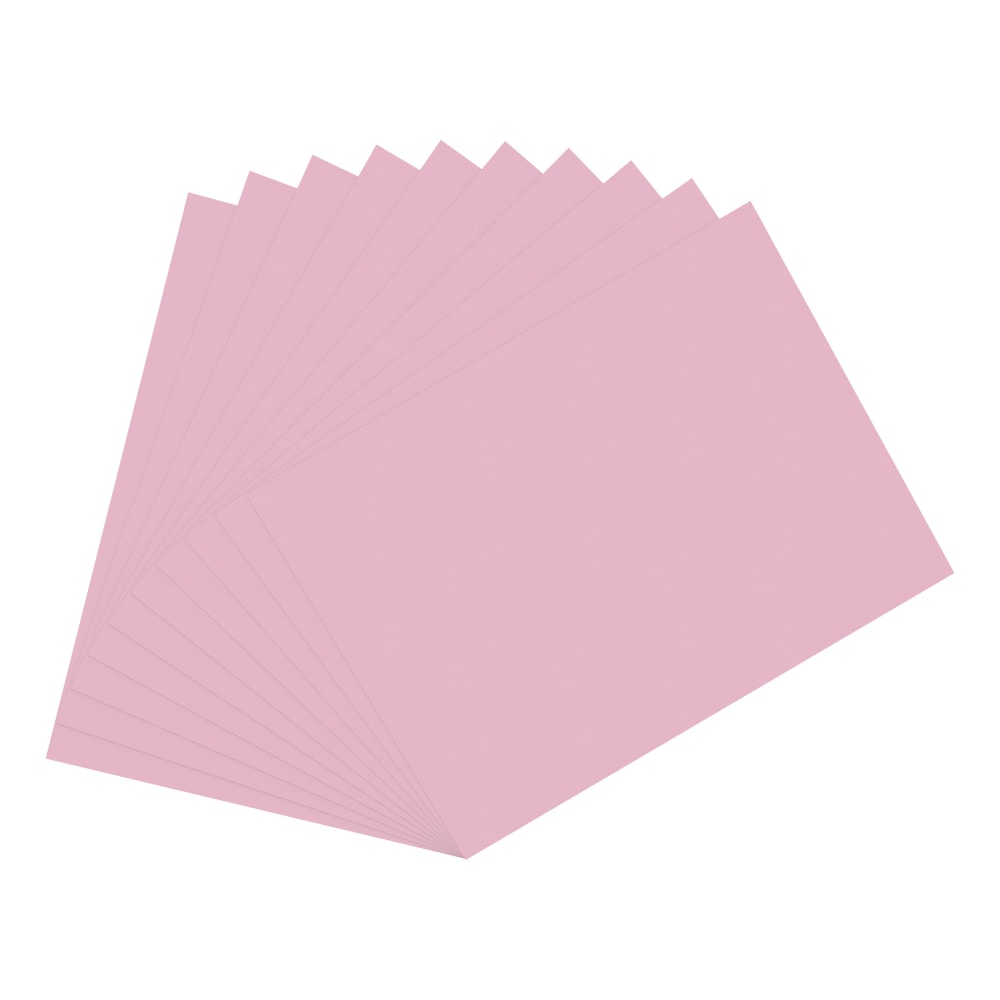 Office Depot Brand Construction Paper, 9in x 12in, 100% Recycled, Pink, Pack Of 50 Sheets