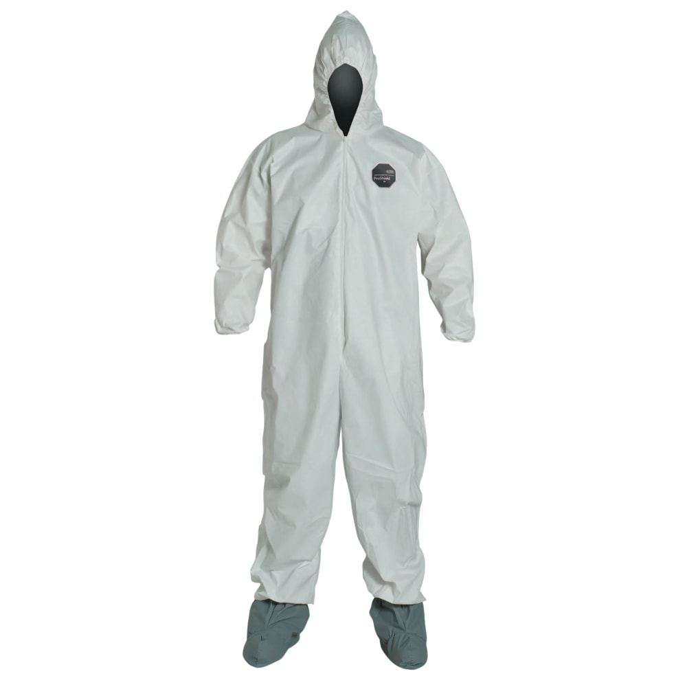 DuPont ProShield NexGen Coveralls With Hood And Boots, 3XL, White, Pack Of 25