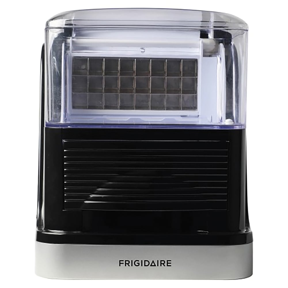 Frigidaire 33 Lb Clear Square Ice Compact Ice Maker, Black