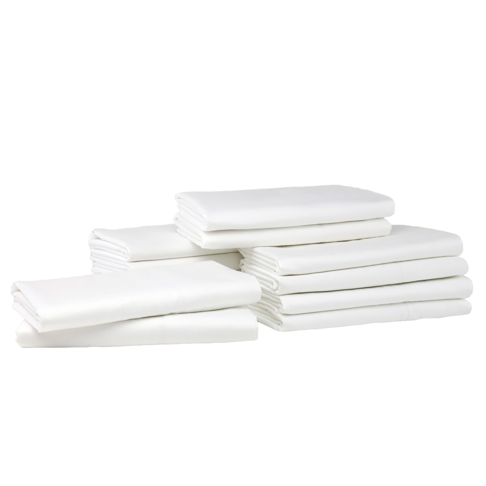 1888 Mills Naked King Pillowcases, 42in x 46in, White, Pack Of 72 Pillowcases