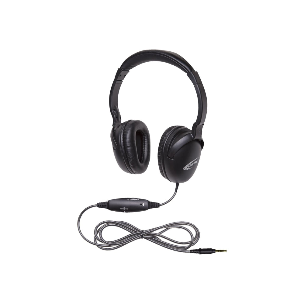 Ergoguys Califone 1017IMT NeoTech 3.5mm Headset With Calituff Braided Cord And Volume Control - Black