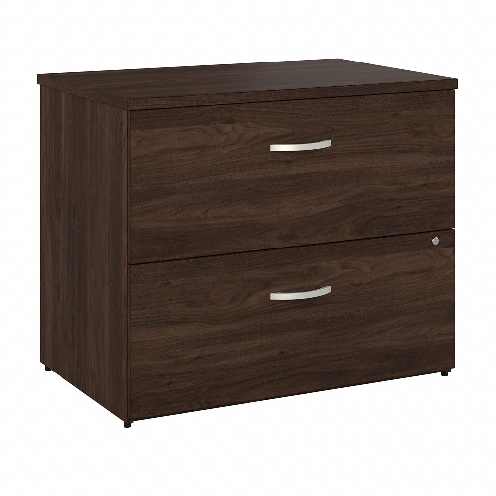 Bush Business Furniture Hybrid 35-2/3inW x 23-1/3inD Lateral 2-Drawer File Cabinet, Black Walnut, Standard Delivery