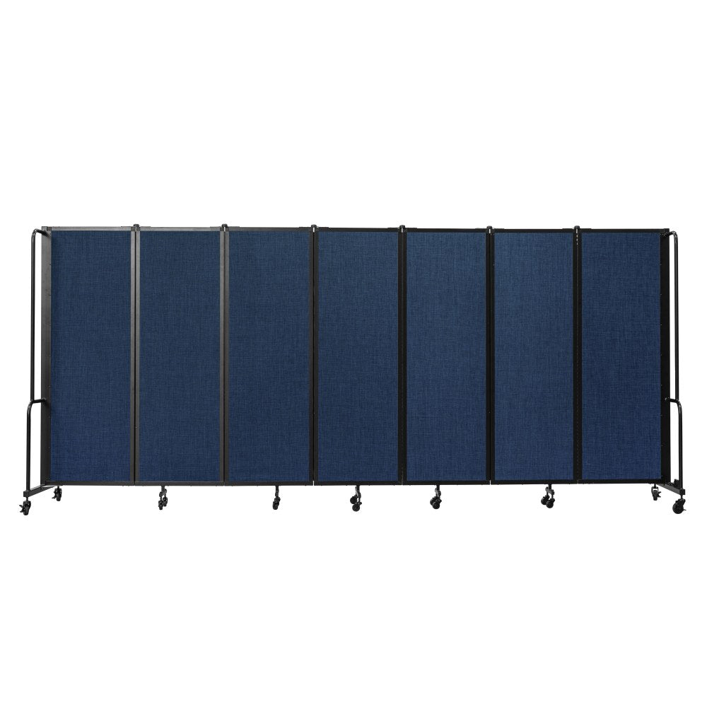 National Public Seating Room Divider, 7-Section, 72inH x 27inW x 164inD, Blue