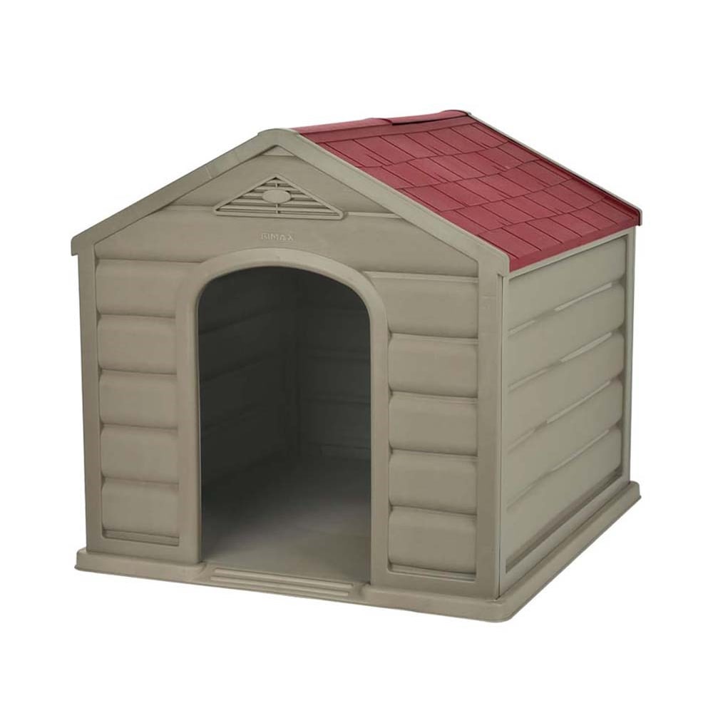 Inval RIMAX Dog House, Small Breed, Taupe/Red