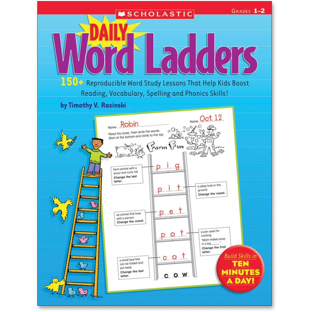 Scholastic Daily Word Ladders: Grades 1-2, 176 Pages (88 Sheets)