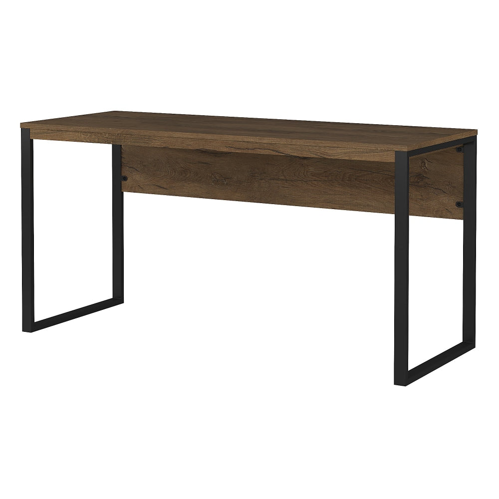 Bush Business Furniture Latitude 60inW Computer Desk, Rustic Brown Embossed, Standard Delivery