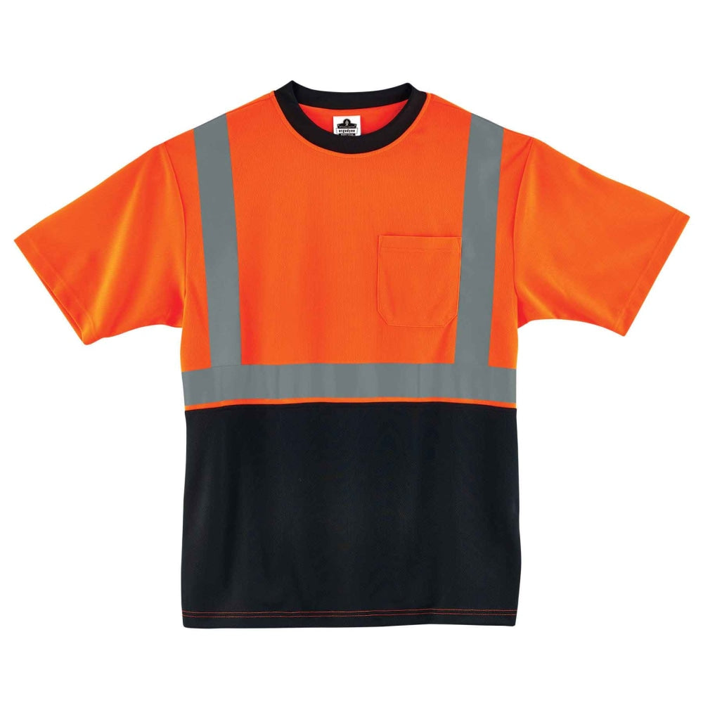 Ergodyne GloWear 8289BK Type-R Class 2 T-Shirt, 4X, Black/Orange