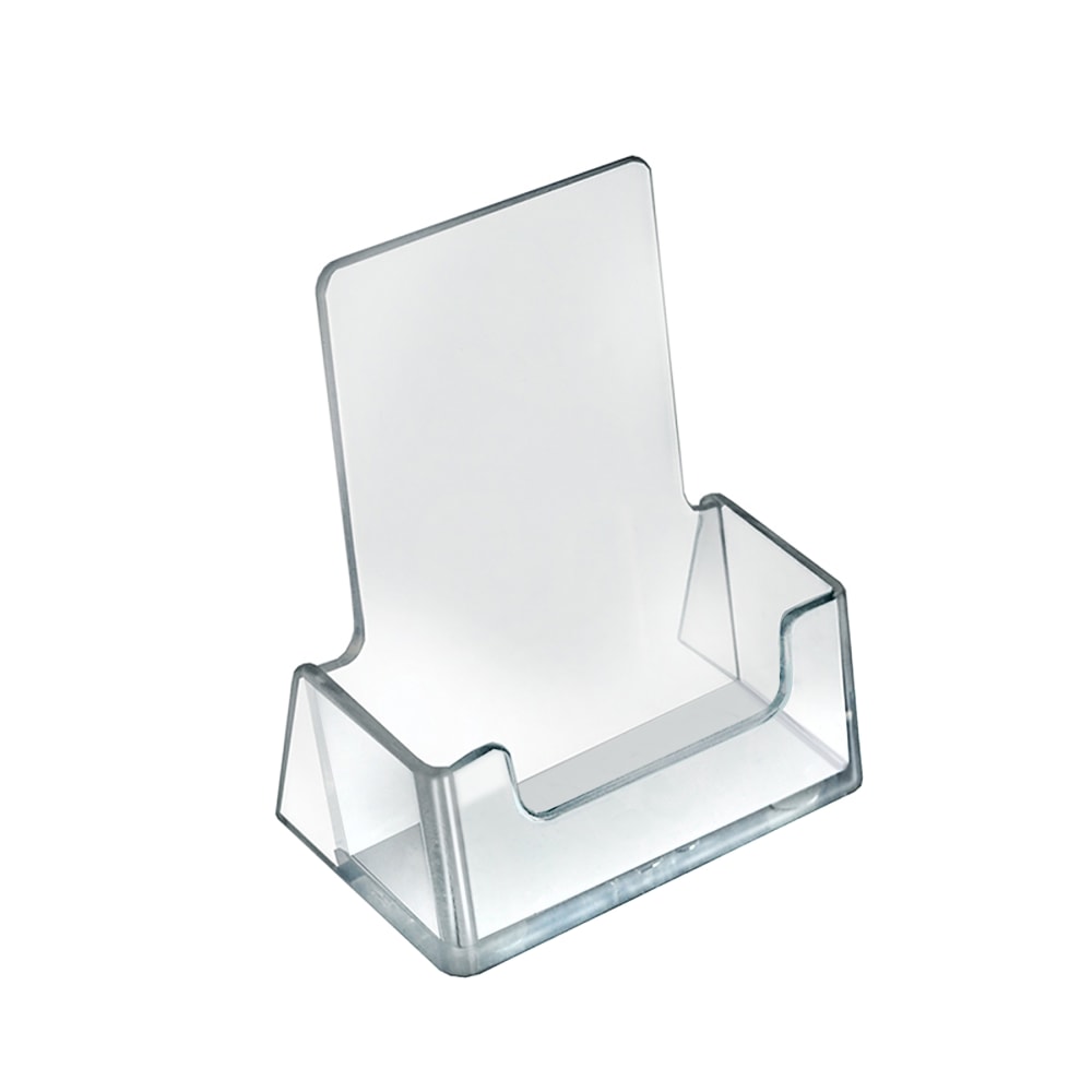 Azar Displays Vertical Acrylic Business/Gift Card Holders, 2.75inH x 2.5inL x 1.375inW, Clear, Pack Of 10