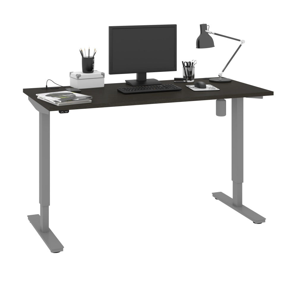 Bestar Upstand Electric 72inW Standing Desk, Deep Gray