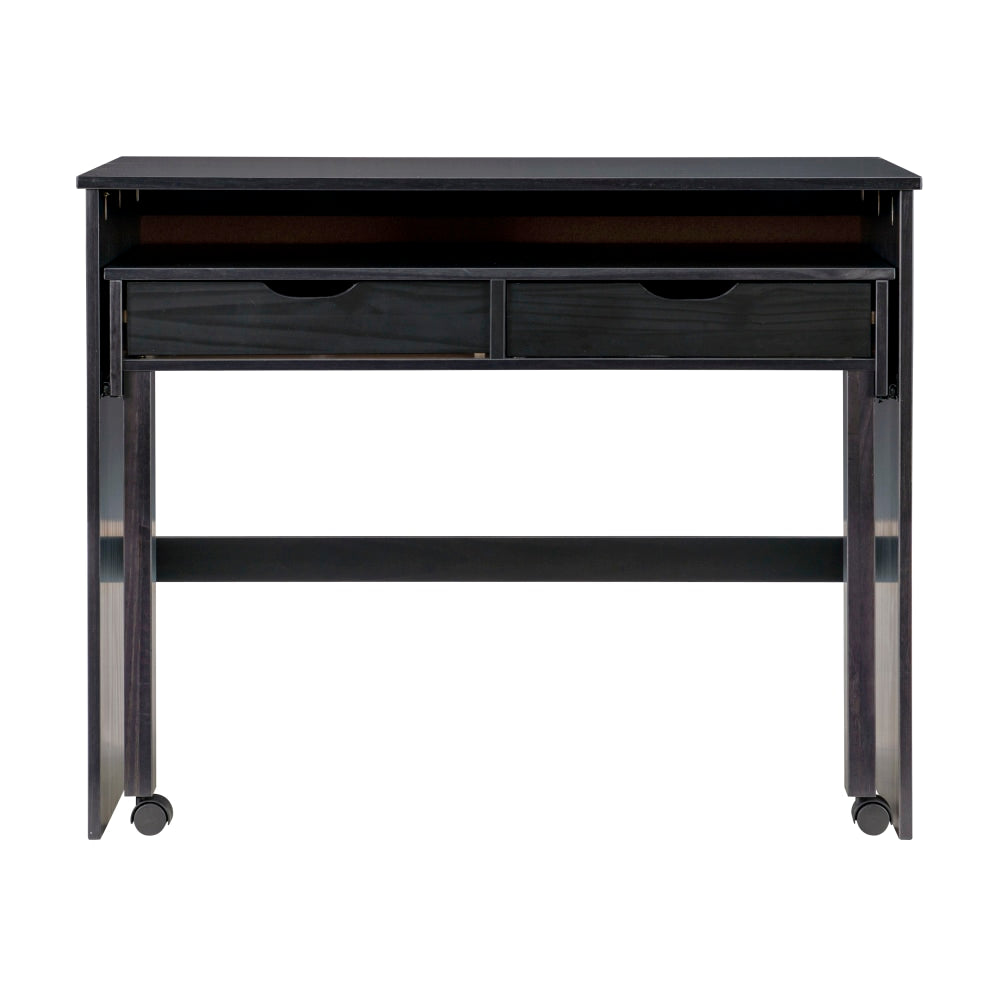 Linon Casimer 43inW Extendable Console Writing Desk, Black