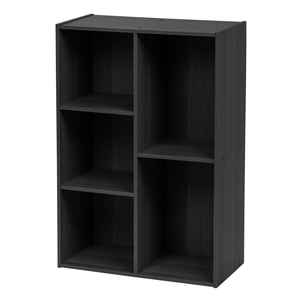 IRIS 35inH 5-Compartment Organizer Bookcase, Black