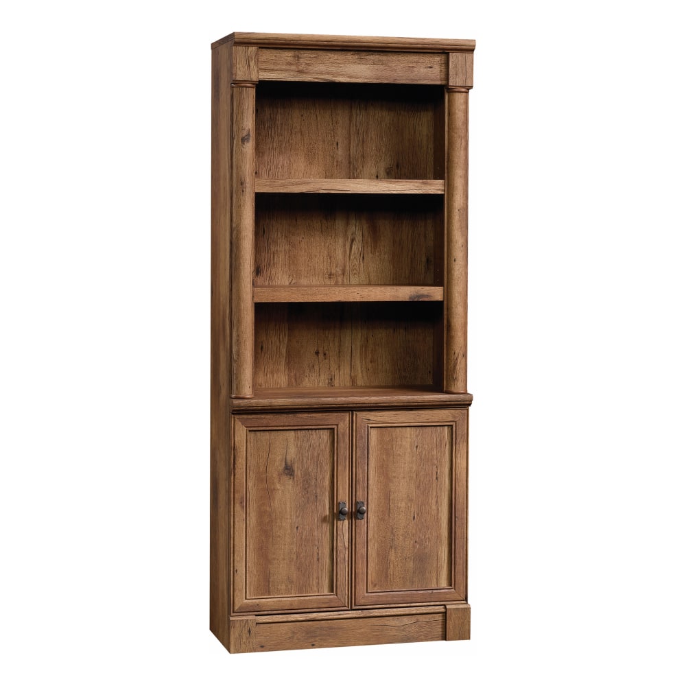 Sauder Palladia 72inH Library Bookcase With Doors, Vintage Oak