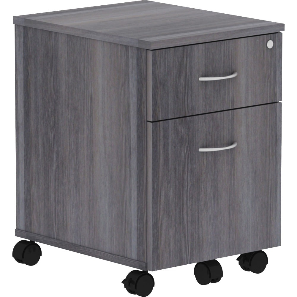 Lorell Relevance 2-Drawer Mobile File Cabinet For Computer Desk, Charcoal