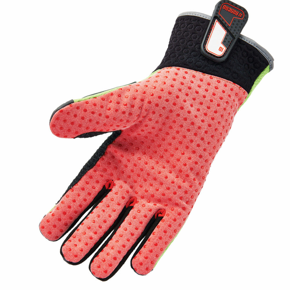 Ergodyne ProFlex 925CR6 Performance Dorsal Impact-Reducing And Cut-Resistance Gloves, X-Large, Lime