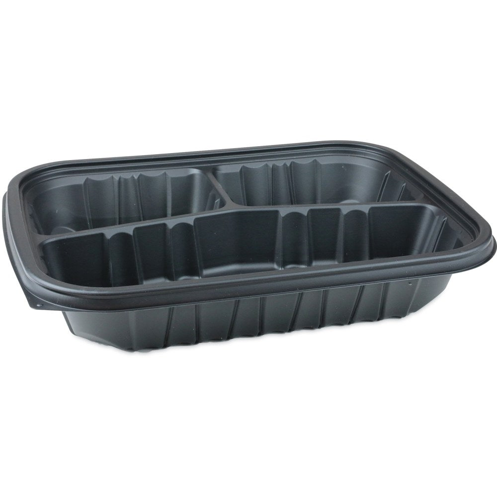 Pactiv EarthChoice Entree2Go Takeout Containers, 48 Oz, Black, Pack Of 200 Containers