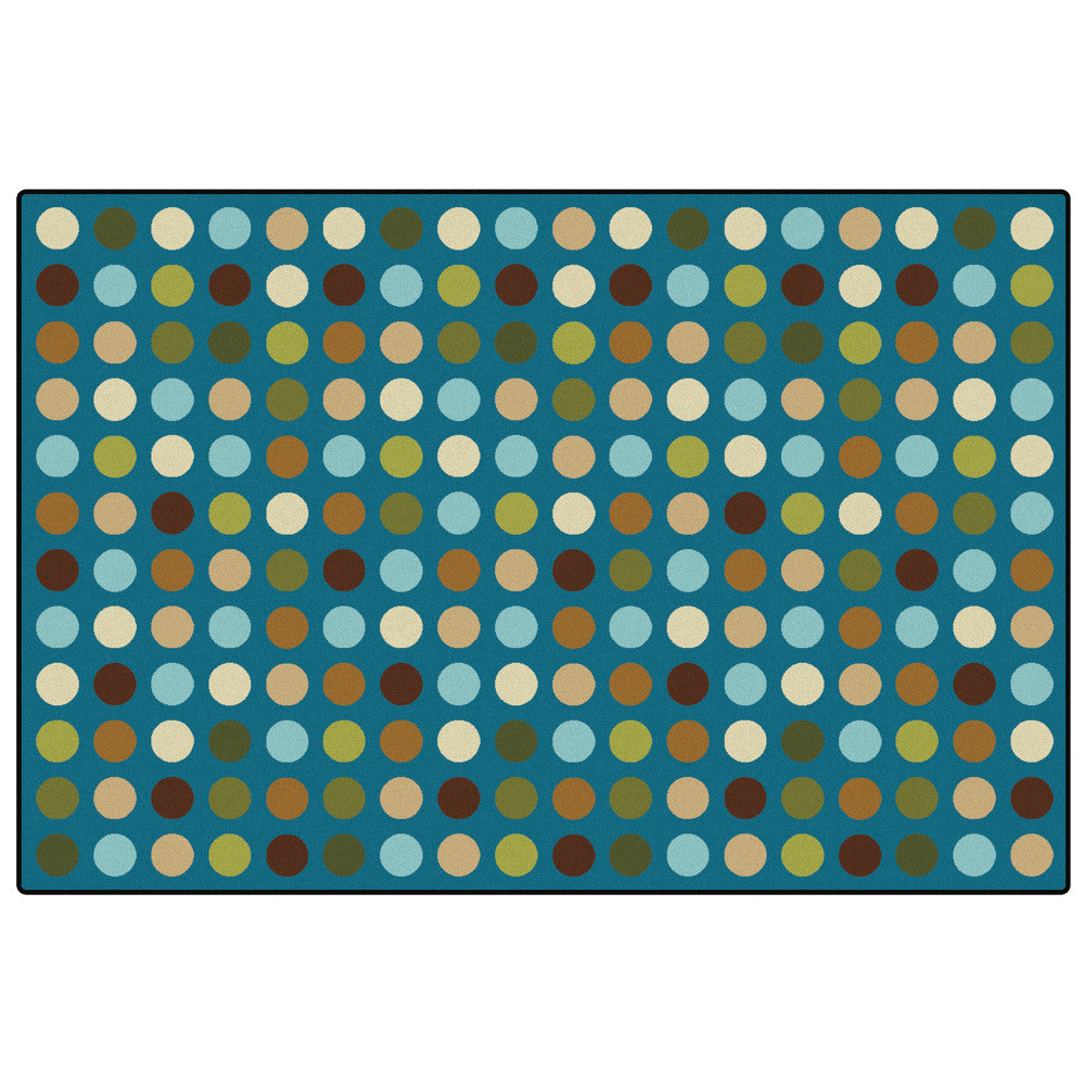 Carpets for Kids KID$Value Rugs Microdots Decorative Rug, 3ft x 4ft6in, Teal Blue