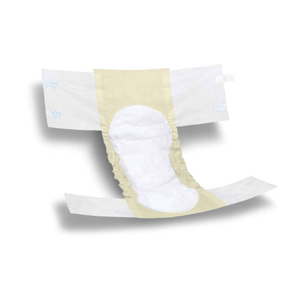 FitRight Basic Disposable Briefs, X-Large, White/Yellow, 25 Briefs Per Bag, Case Of 4 Bags