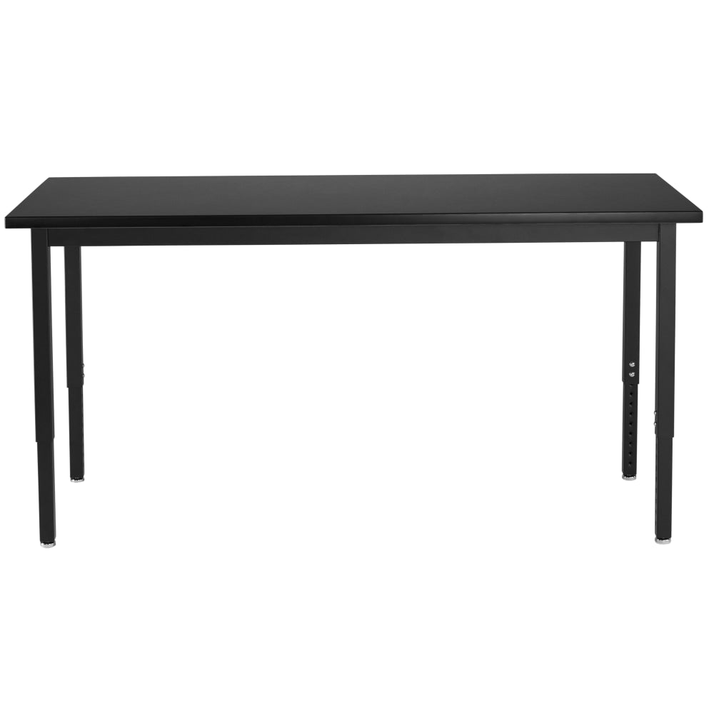 National Public Seating Heavy-Duty Steel Activity Table, 37-1/4inH x 30inW x 72inL, Black