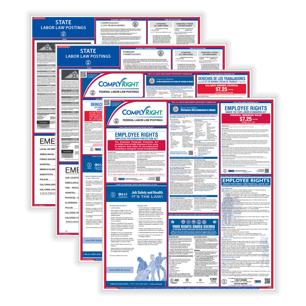 ComplyRight Federal And State Labor Law 1-Year Poster Service, Bilingual, Washington D.C.