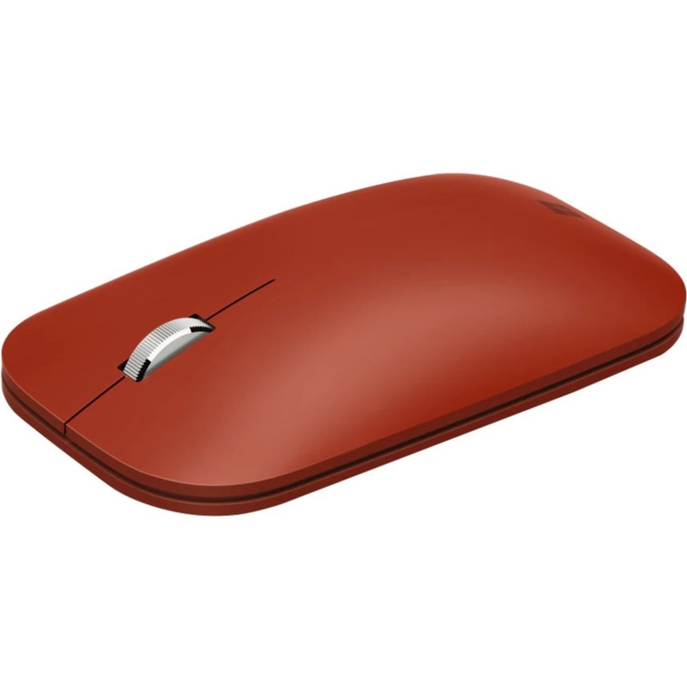 Microsoft Surface Mobile Mouse - BlueTrack - Wireless - Bluetooth/Radio Frequency - 2.40 GHz - Poppy Red - Scroll Wheel - 3 Button(s) - Symmetrical