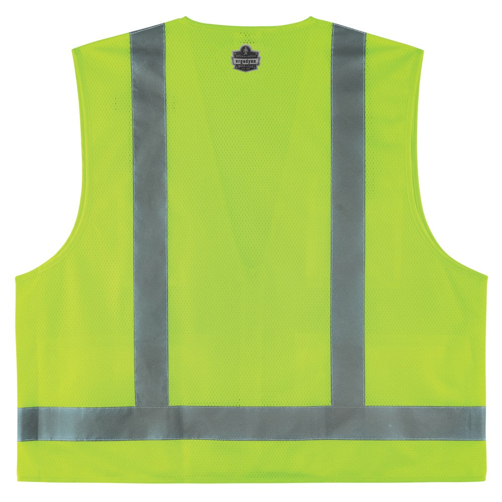 Ergodyne GloWear Surveyors Mesh Hi-Vis Class 2 Safety Vest, Large, Lime