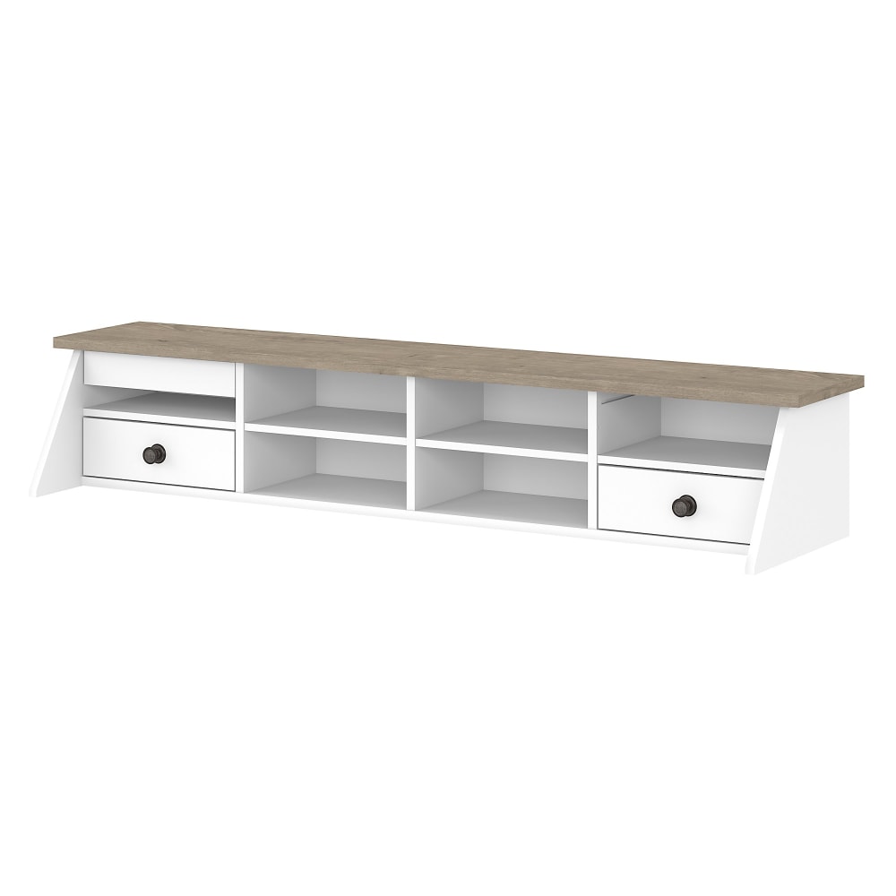 Bush Furniture Mayfield Desktop Organizer, Pure White/Shiplap Gray, Standard Delivery