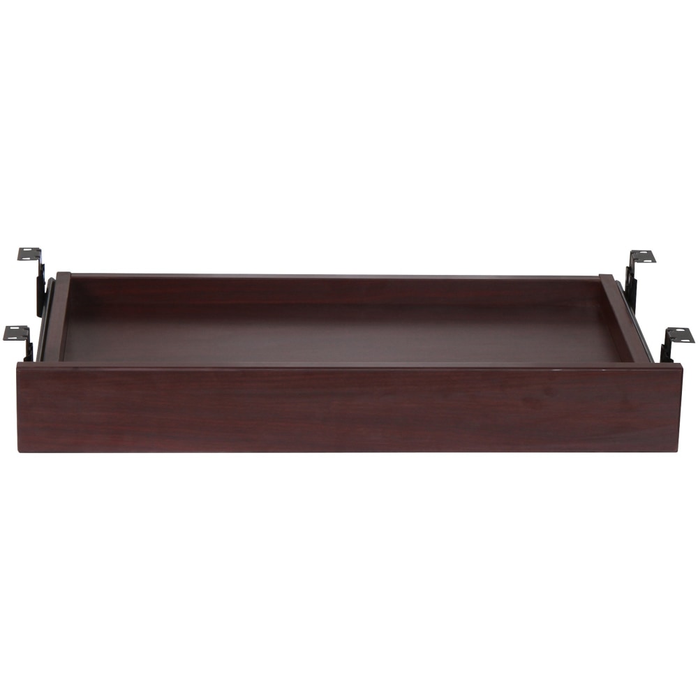 Lorell Laminate Universal Center Drawer, 5-1/8inH x 28-7/16inW x 16-3/4inD, Mahogany