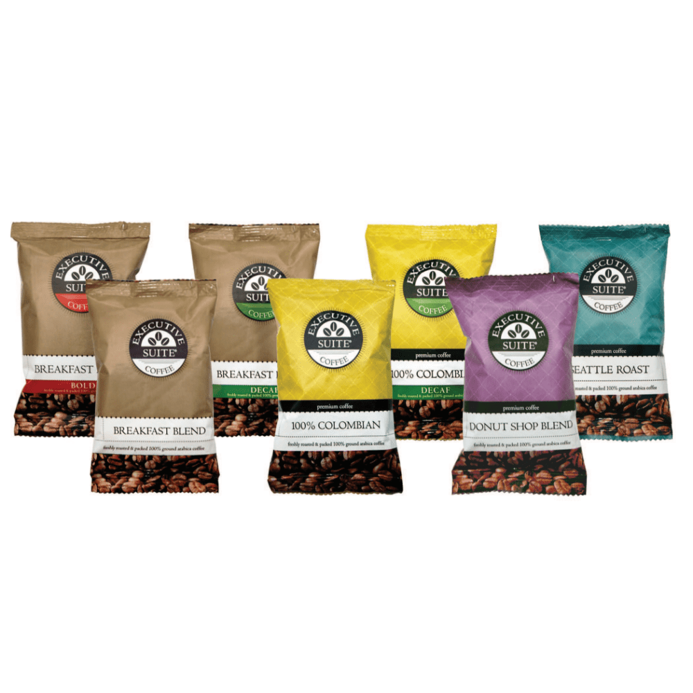 Executive Suite Coffee Single-Serve Coffee Packets, Seattle Roast, Carton Of 42