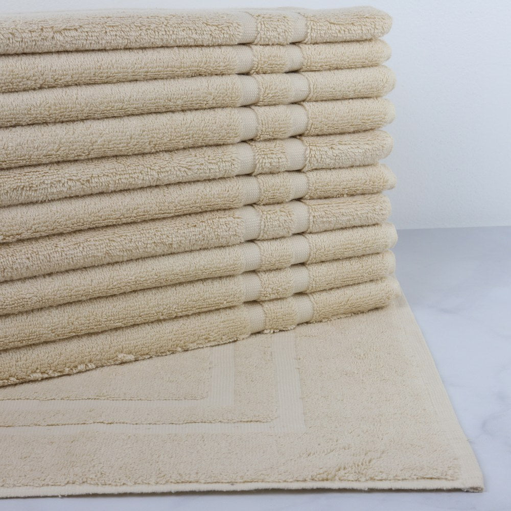 1888 Mills Crown Touch Bath Mats, 21in x 32in, Beige, Pack Of 60 Mats