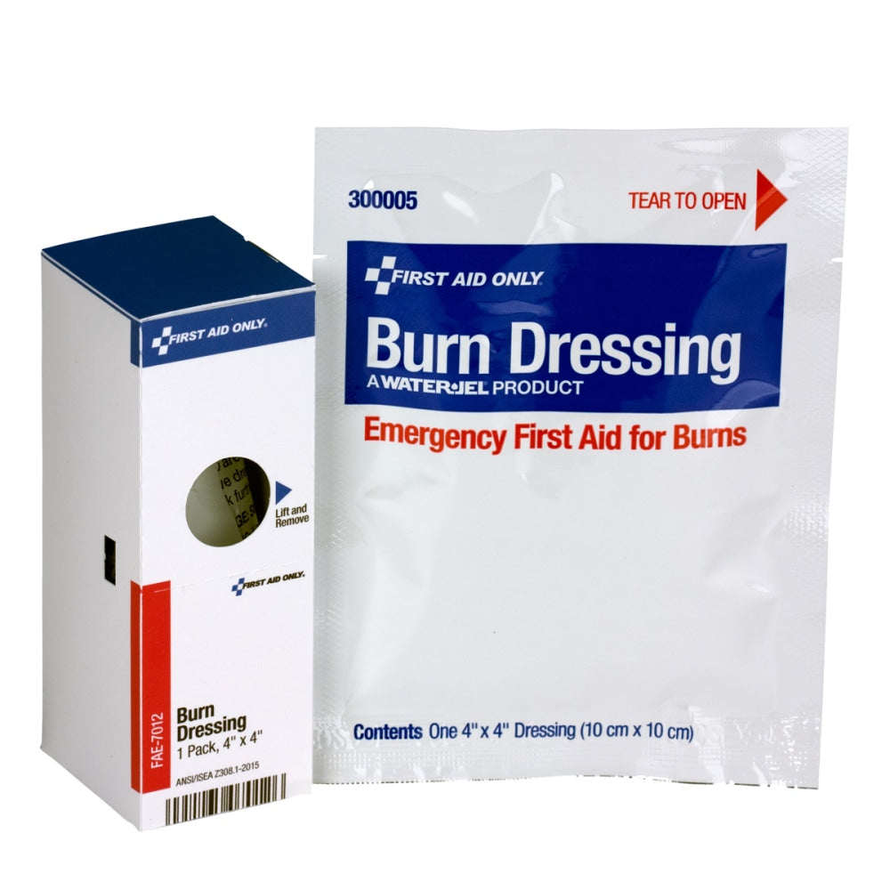 First Aid Only SmartCompliance Burn Dressing Refill, 4in x 4in, White