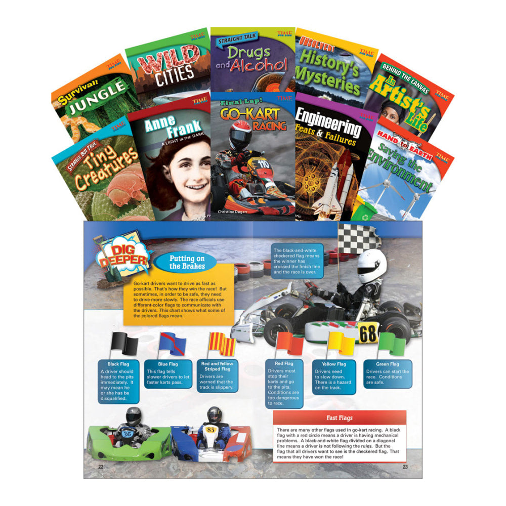 Teacher Created Materials TIME FOR KIDS Nonfiction Book Set, Set 3, Set Of 10 Books, Grade 4