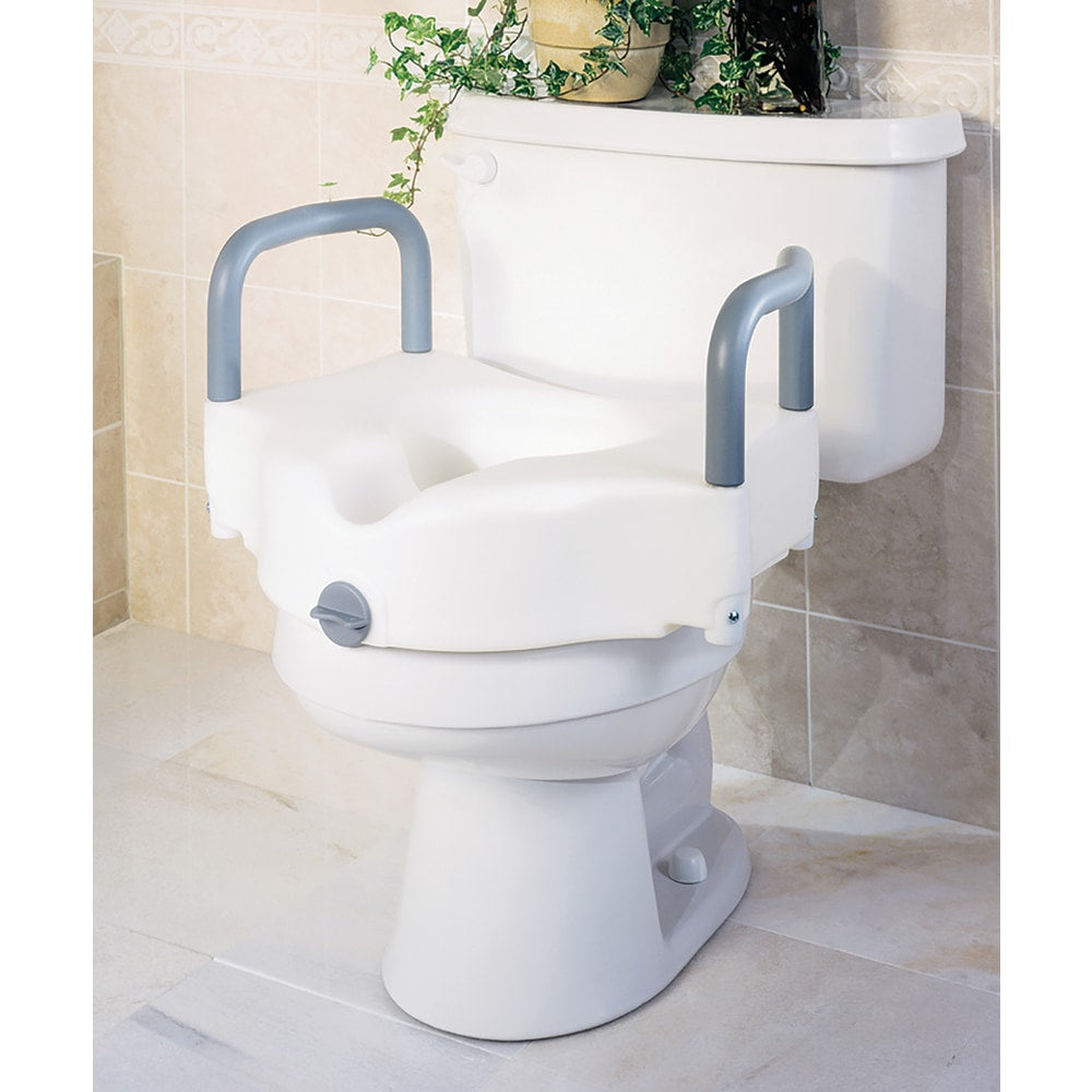 Medline Guardian Signature Locking Raised Toilet Seat, White