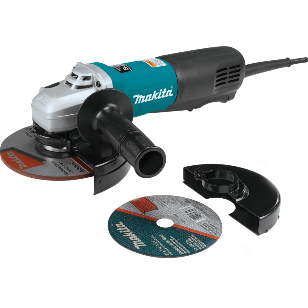 Makita High-Power Paddle Corded Angle Grinder, 6in, Blue