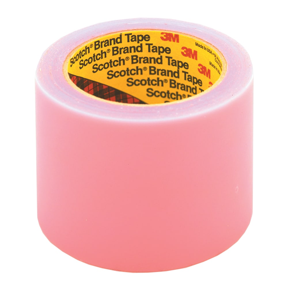 3M 821 Label Protection Tape, 4in x 72 Yd., Pink, Case Of 8