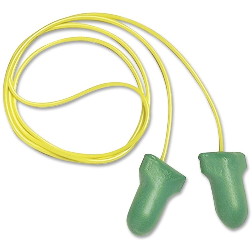 Sperian Low Pressure Foam Ear Plugs, Green/Yellow, Box Of 100