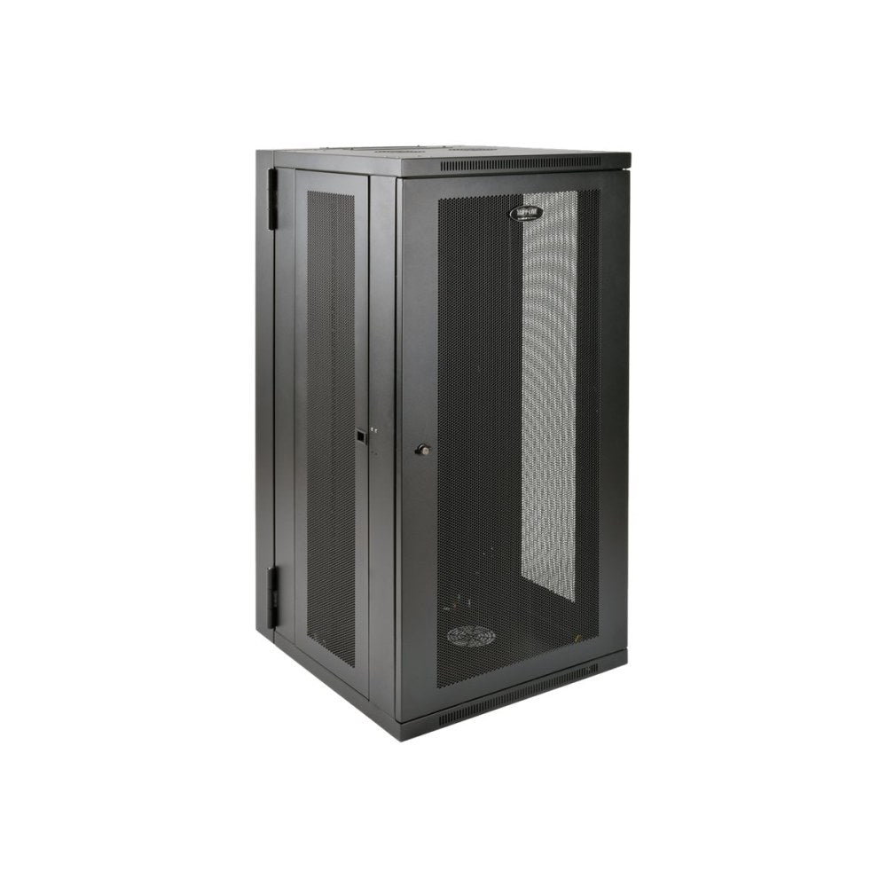 Tripp Lite 26U Wall Mount Rack Enclosure Server Cabinet Swinging Hinged Door Deep - Rack cabinet - wall mountable - black - 26U - 19in