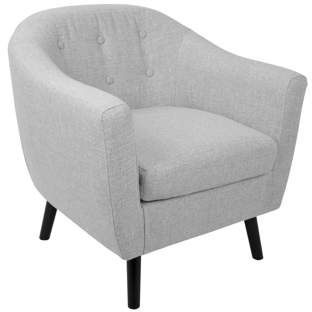 LumiSource Rockwell Accent Chair, Black/Light Gray