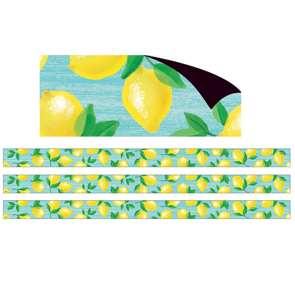 Teacher Created Resources Magnetic Border, Lemon Zest, 24ft Per Pack, Set Of 3 Packs