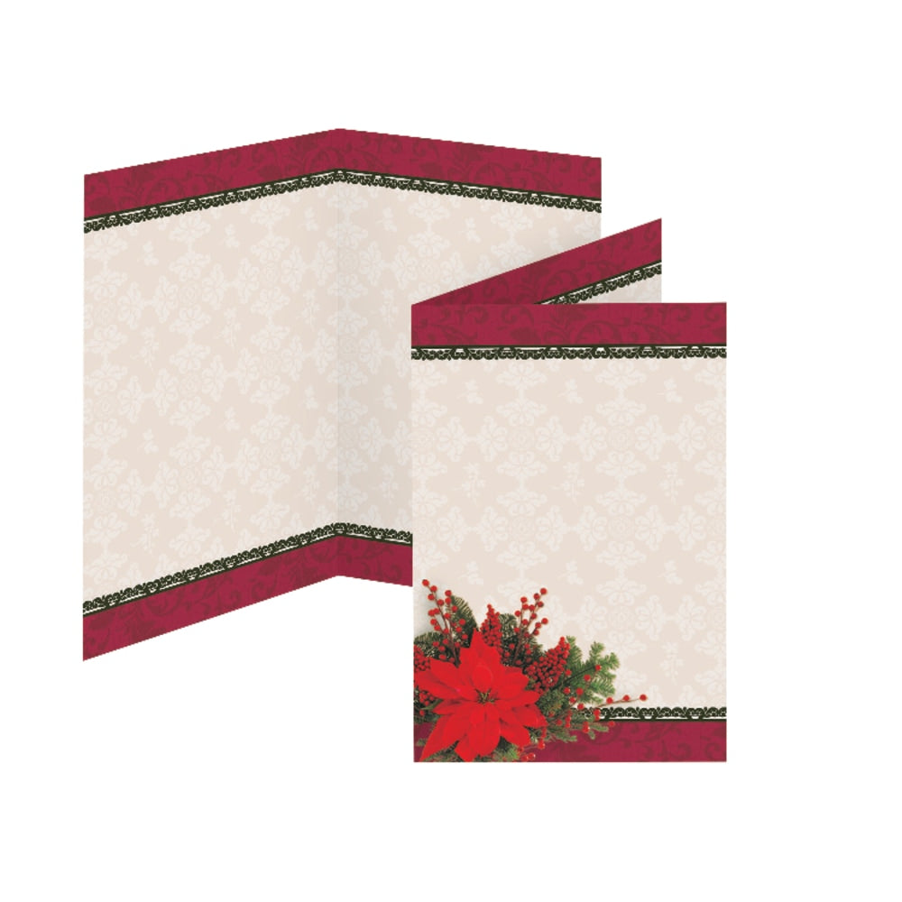 Great Papers! Holiday-Themed Programs, Pretty Poinsettia, 5 1/2in x 8 1/2in, Pack Of 25