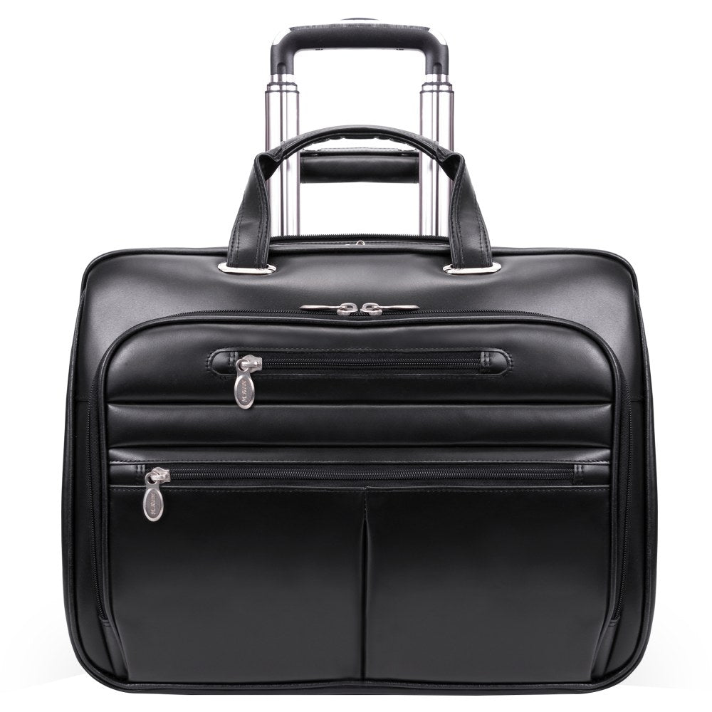 McKleinUSA WRIGHTWOOD Wheeled Laptop Case, Black