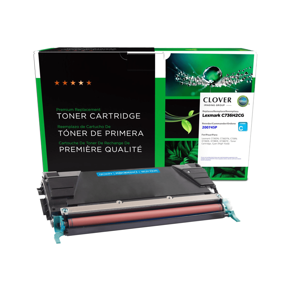 Office Depot Remanufactured Cyan High Yield Toner Cartridge Replacement For Lexmark C736, ODC736C