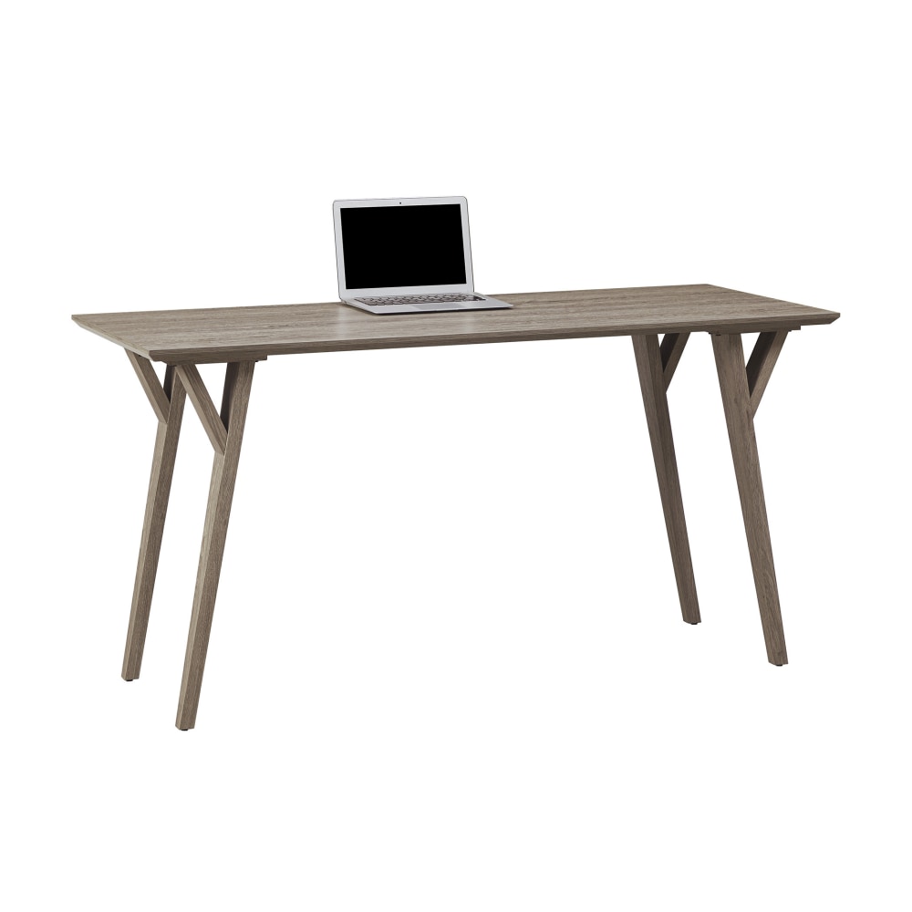 Realspace Trezza 60inW Writing Desk, Light Oak